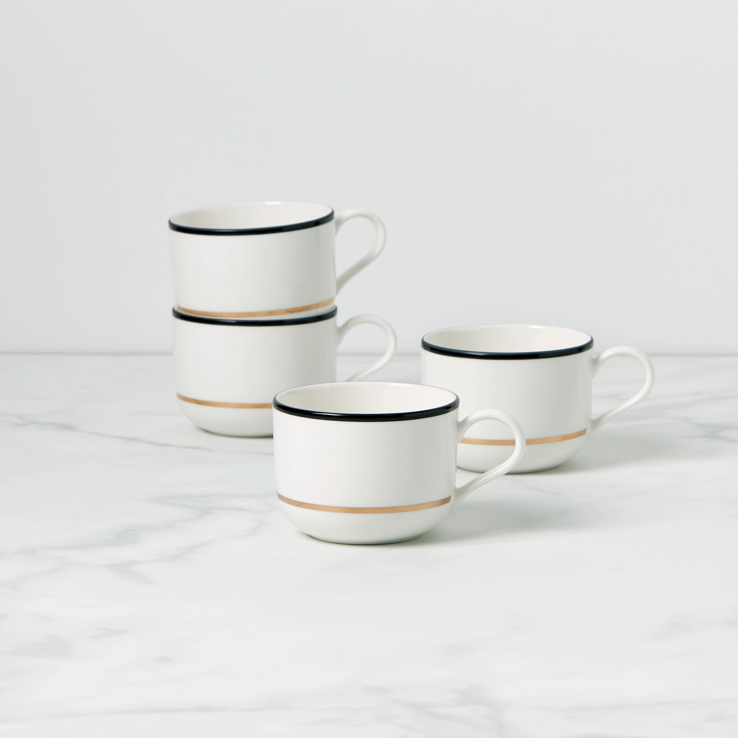 Make It Pop Mugs - Set of 4 - Black/Goldvalentine's day decorations ,valentine's centerpiece 