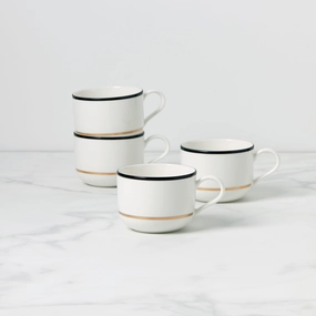 Make It Pop Mugs - Set of 4 - Black/Goldvalentine's day decorations ,valentine's centerpiece 