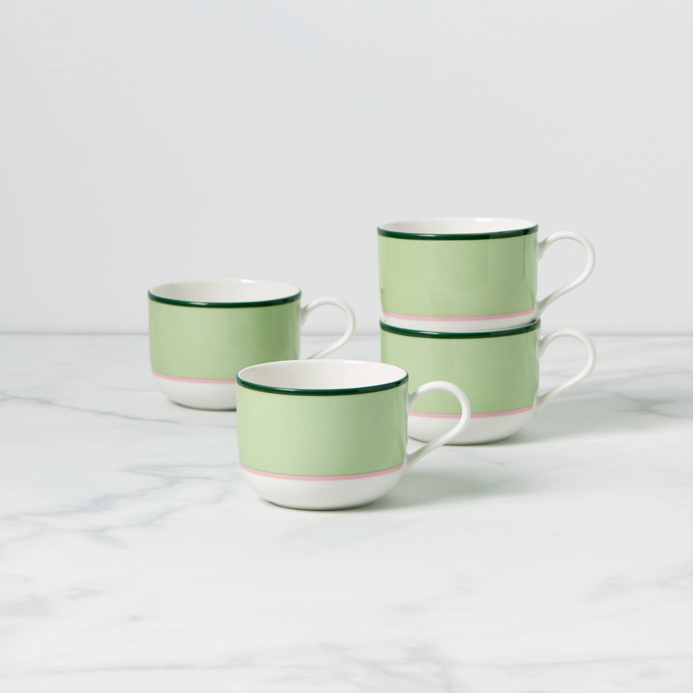 Make It Pop Mugs - Set of 4 - Green/Pinkvalentine's day decorations ,valentine's centerpiece 