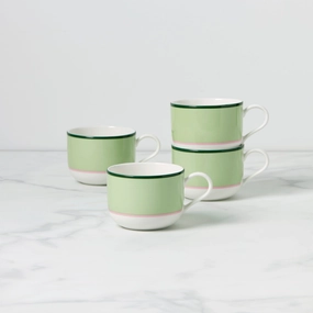 Make It Pop Mugs - Set of 4 - Green/Pinkvalentine's day decorations ,valentine's centerpiece 