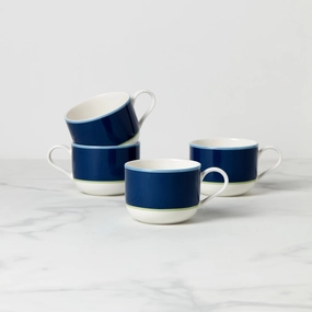 Make It Pop Mugs - Set of 4 - Navy/Greenmodern kitchen decor ,kitchen dinner set ,dinnerware 