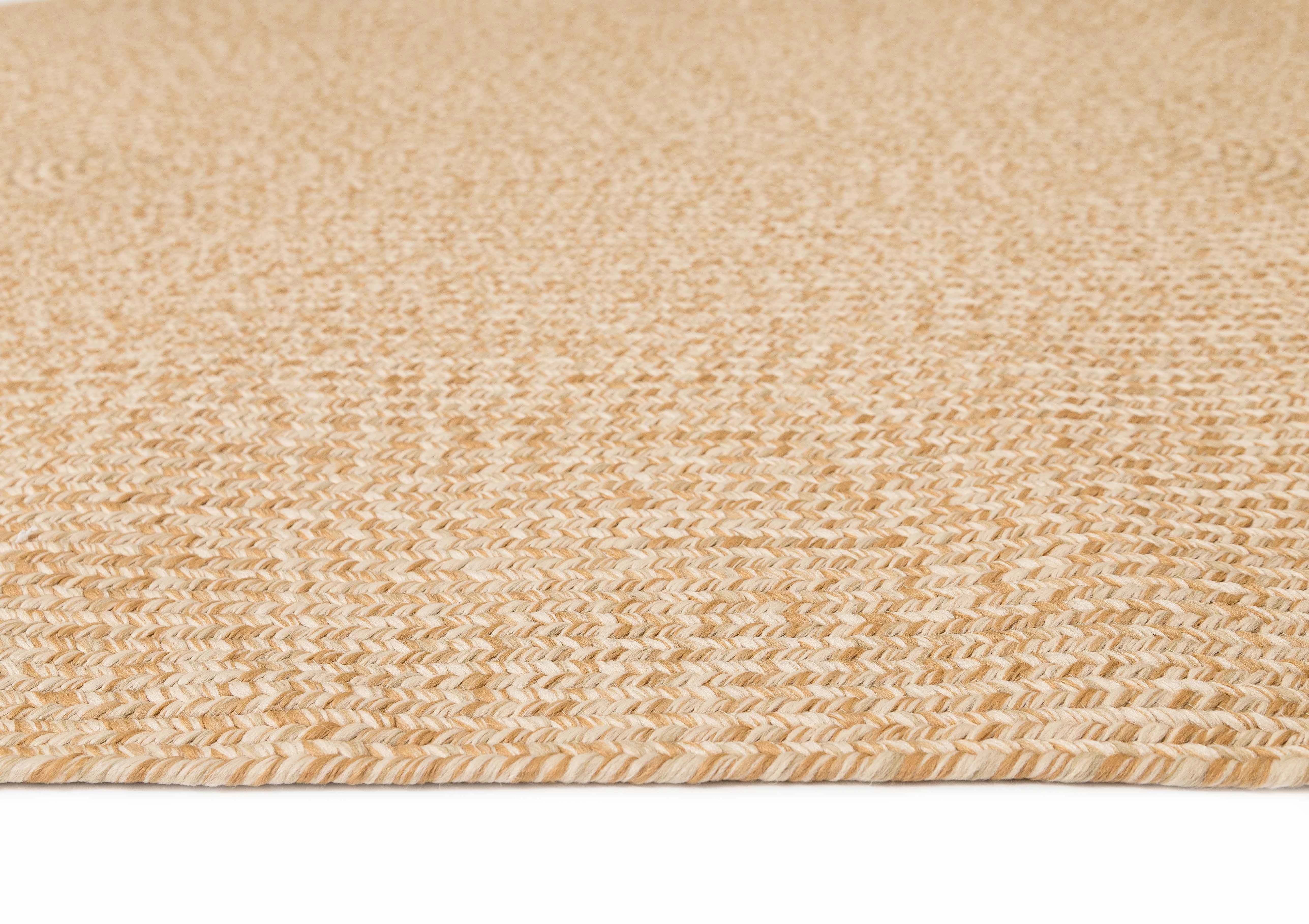 Malia Beige Braided Flatweave Indoor Outdoor Oval Rug
