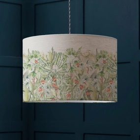 Mangrove Eva Lamp Shade Mossreplacement lampshade,White Linen Drum Lampshade for Table or Floor Lamp