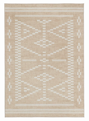 Marga Beige Ivory Indoor Outdoor Washable Rugmodern color block patchwork rug
