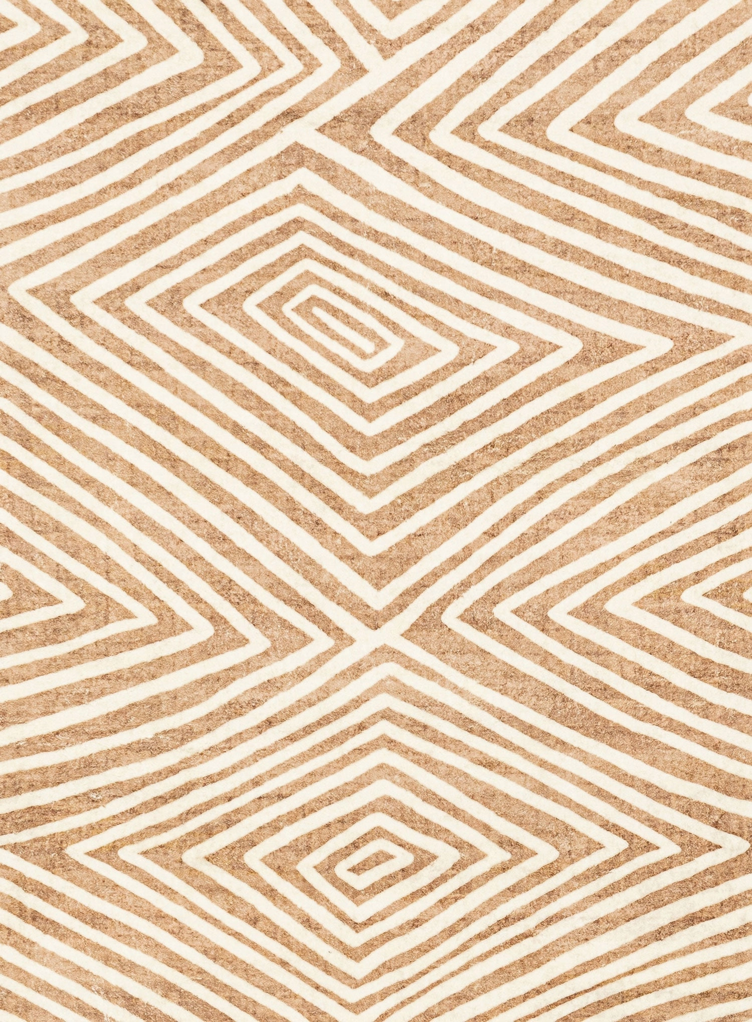 Margaux Brown Beige Diamond Tribal Pattern Washable Rug *NO RETURNS UNLESS FAULTY
