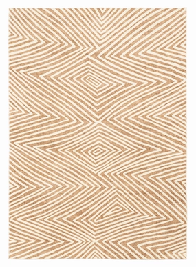 Margaux Brown Beige Diamond Tribal Pattern Washable Rug *NO RETURNS UNLESS FAULTYmodern color block patchwork rug