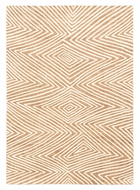 Margaux Brown Beige Diamond Tribal Pattern Washable Rug *NO RETURNS UNLESS FAULTYmodern color block patchwork rug