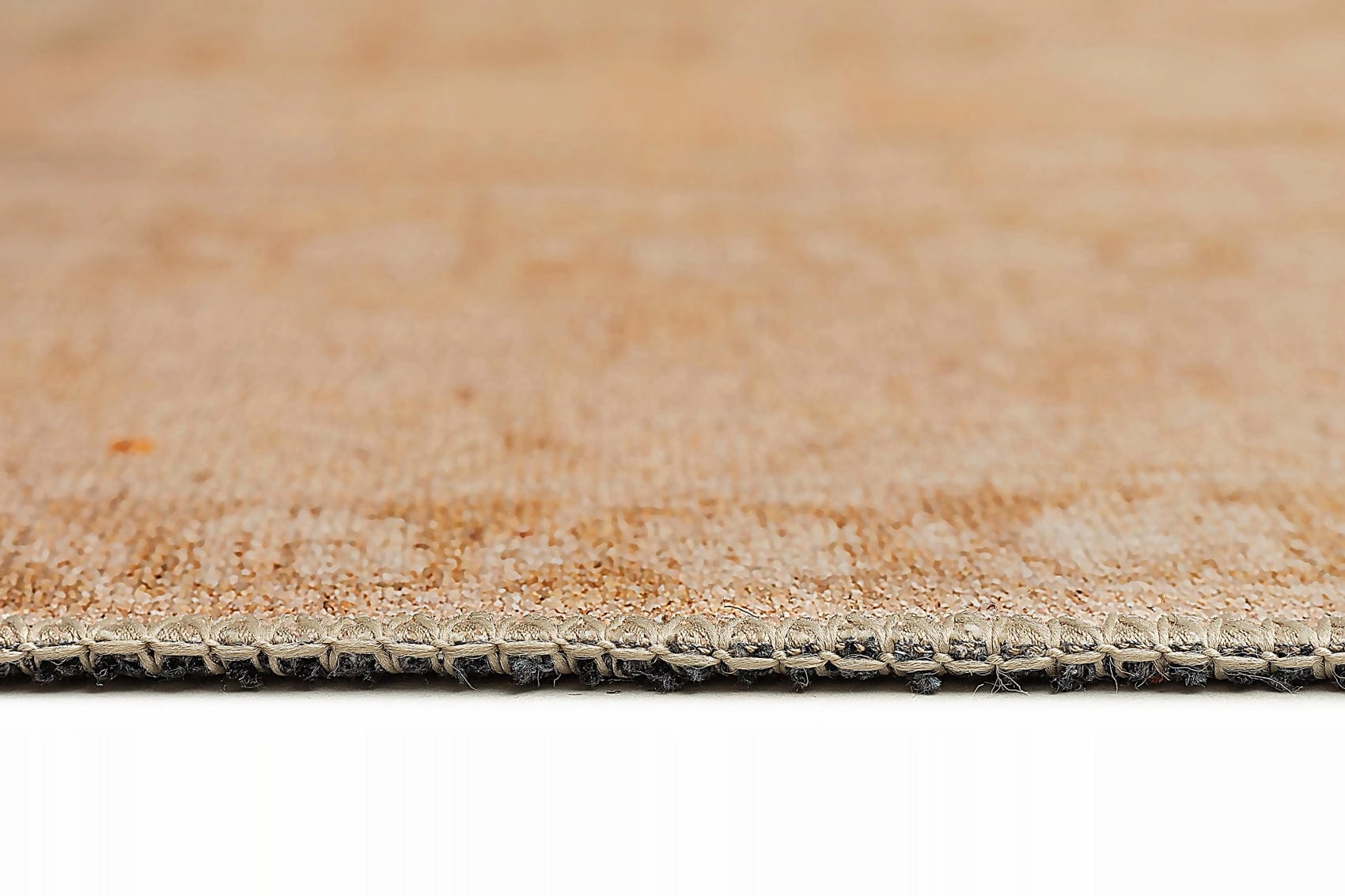 Mariana Cream and Peach Medallion Washable Rug