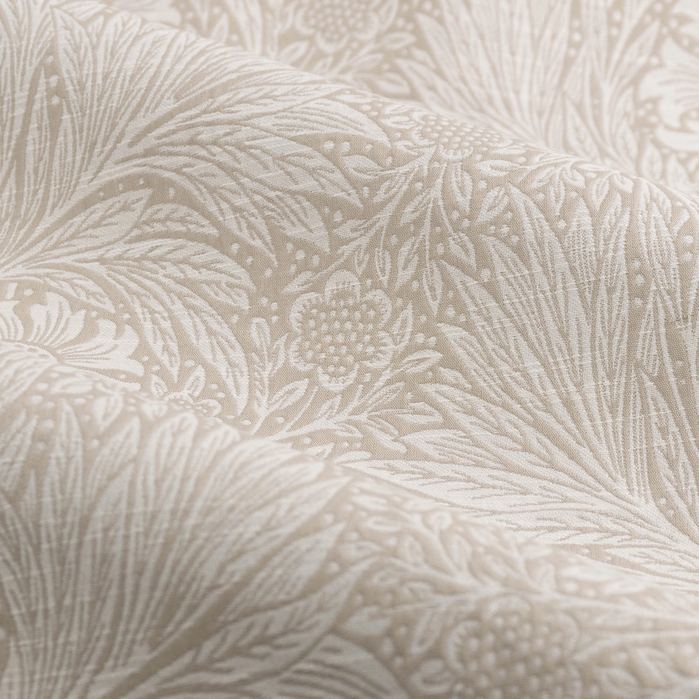 Marigold Floral Jacquard Pencil Pleat Curtains Stone