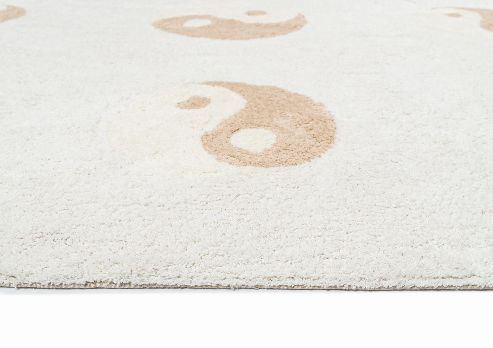 Marika Cream and Beige Yin Yang Cotton Washable Rug *NO RETURNS UNLESS FAULTY