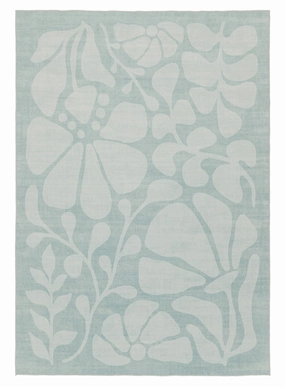 Marion Blue Botanical Washable Rugmodern color block patchwork rug