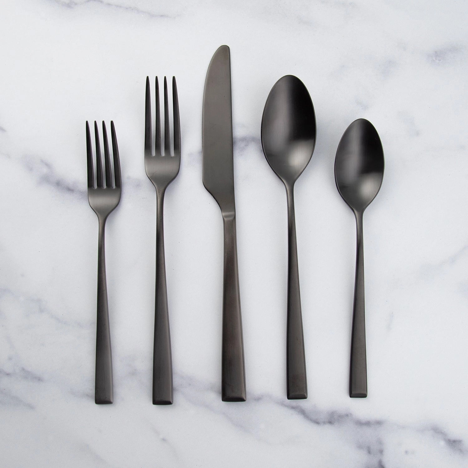 Marlise Black Satin 20 Piece Flatware Seteco-friendly bamboo fiber tableware set 