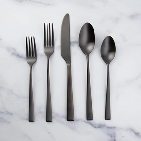 Marlise Black Satin 20 Piece Flatware Seteco-friendly bamboo fiber tableware set 