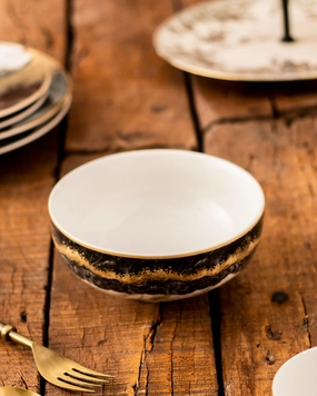 Marquina Gold Cereal Bowl - Singlemodern kitchen decor ,kitchen dinner set ,dinnerware 