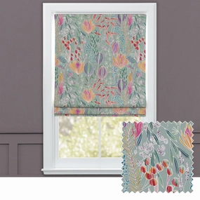 Masina Printed Cotton Made to Measure Roman Blinds Robins Eggbedding sets ,throw blankets 