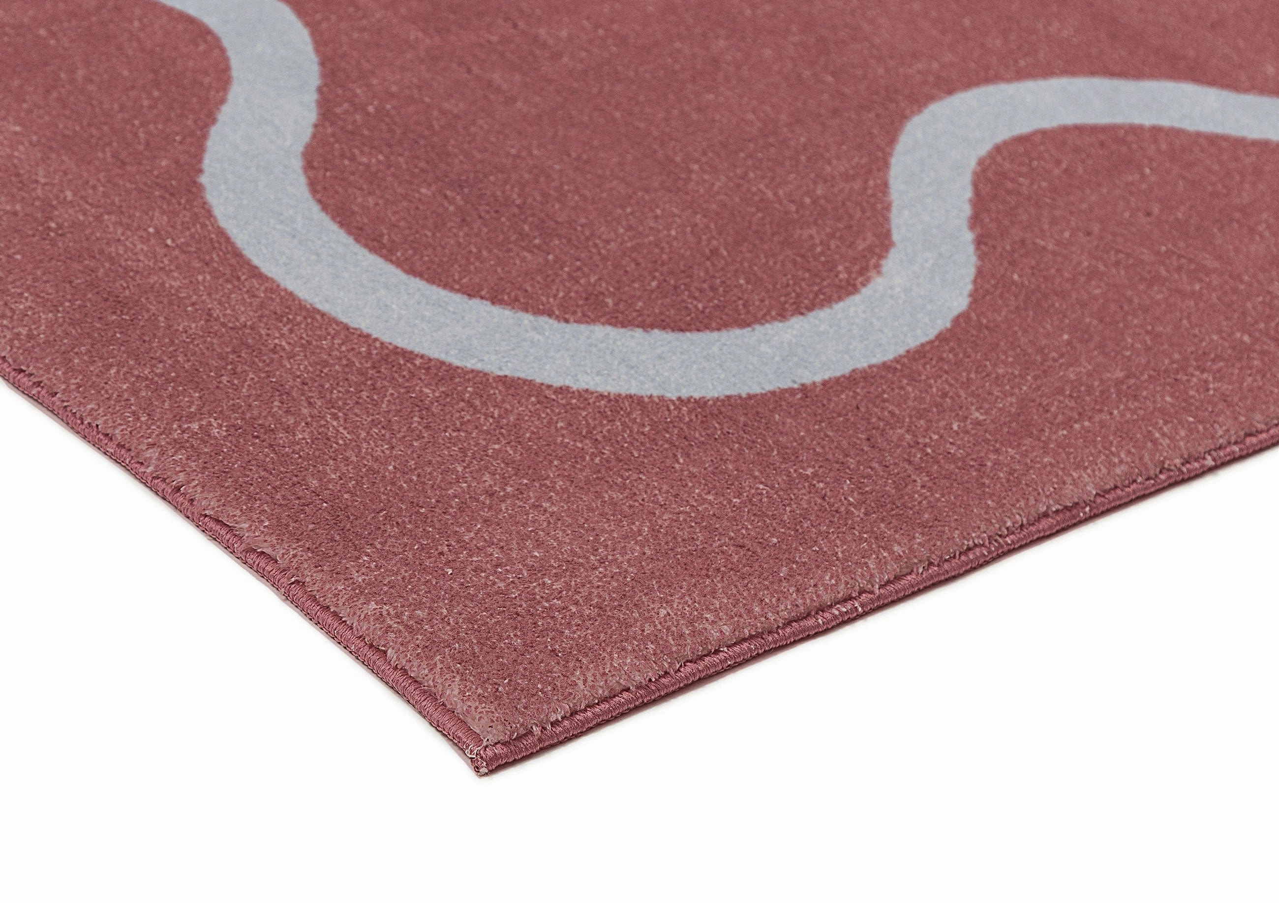 Maud Purple and Blue Wiggle Bordered Washable Rug