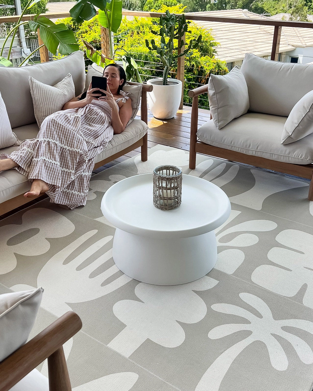 Maylee Grey Graphic Indoor Outdoor Washable Rug *NO RETURNS UNLESS FAULTY