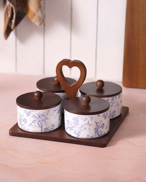 Meadow Server Set - 4 Containersmodern kitchen decor ,kitchen dinner set ,dinnerware 