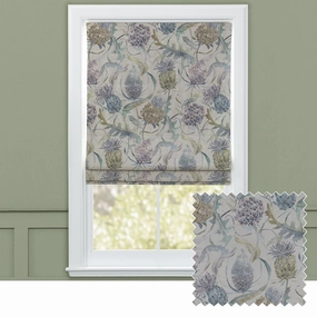 Meadwell Printed Velvet Made to Measure Roman Blinds Periwinklebedding sets ,throw blankets 