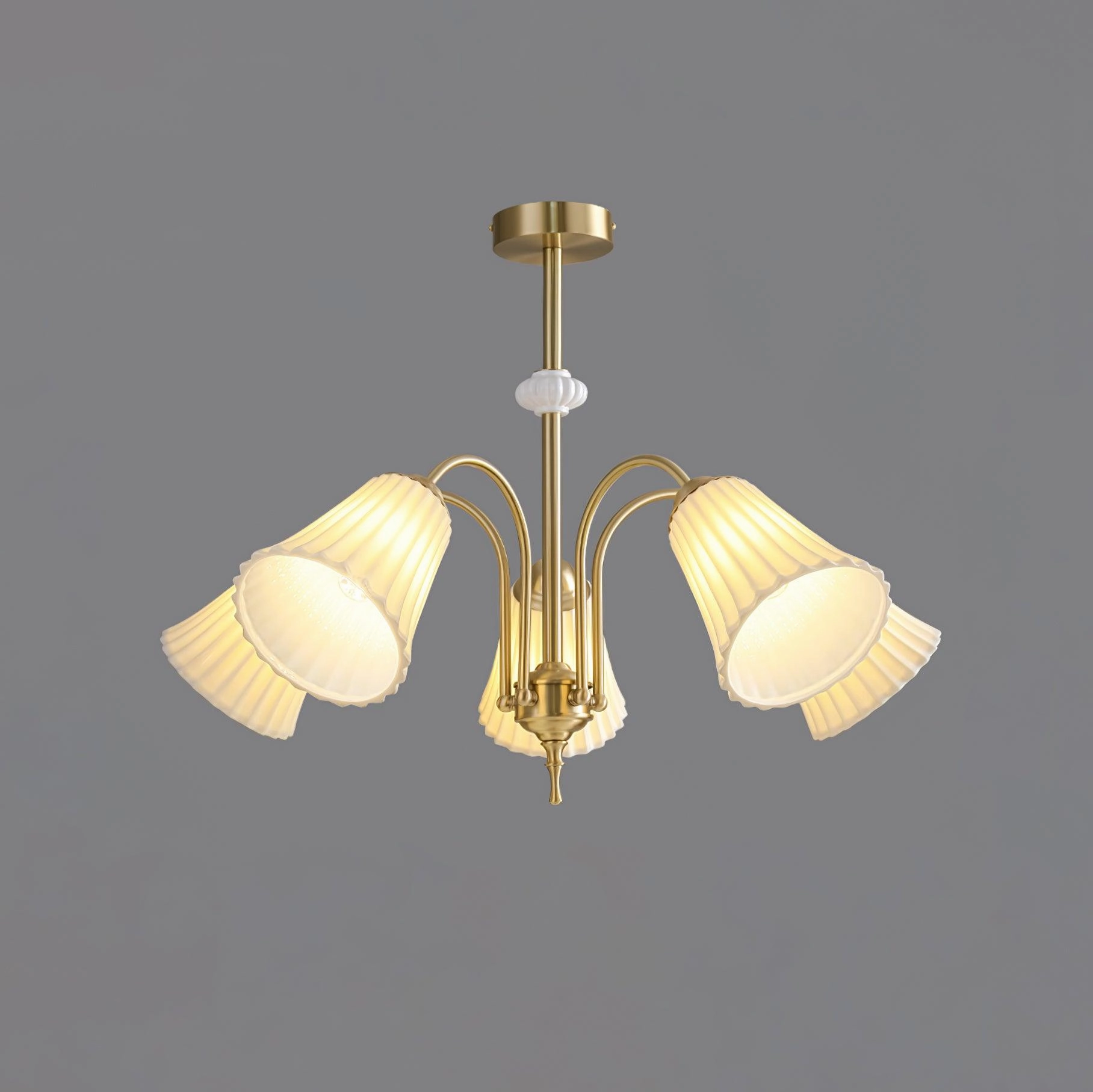 Medieval Ceramic Trumpet Chandelier