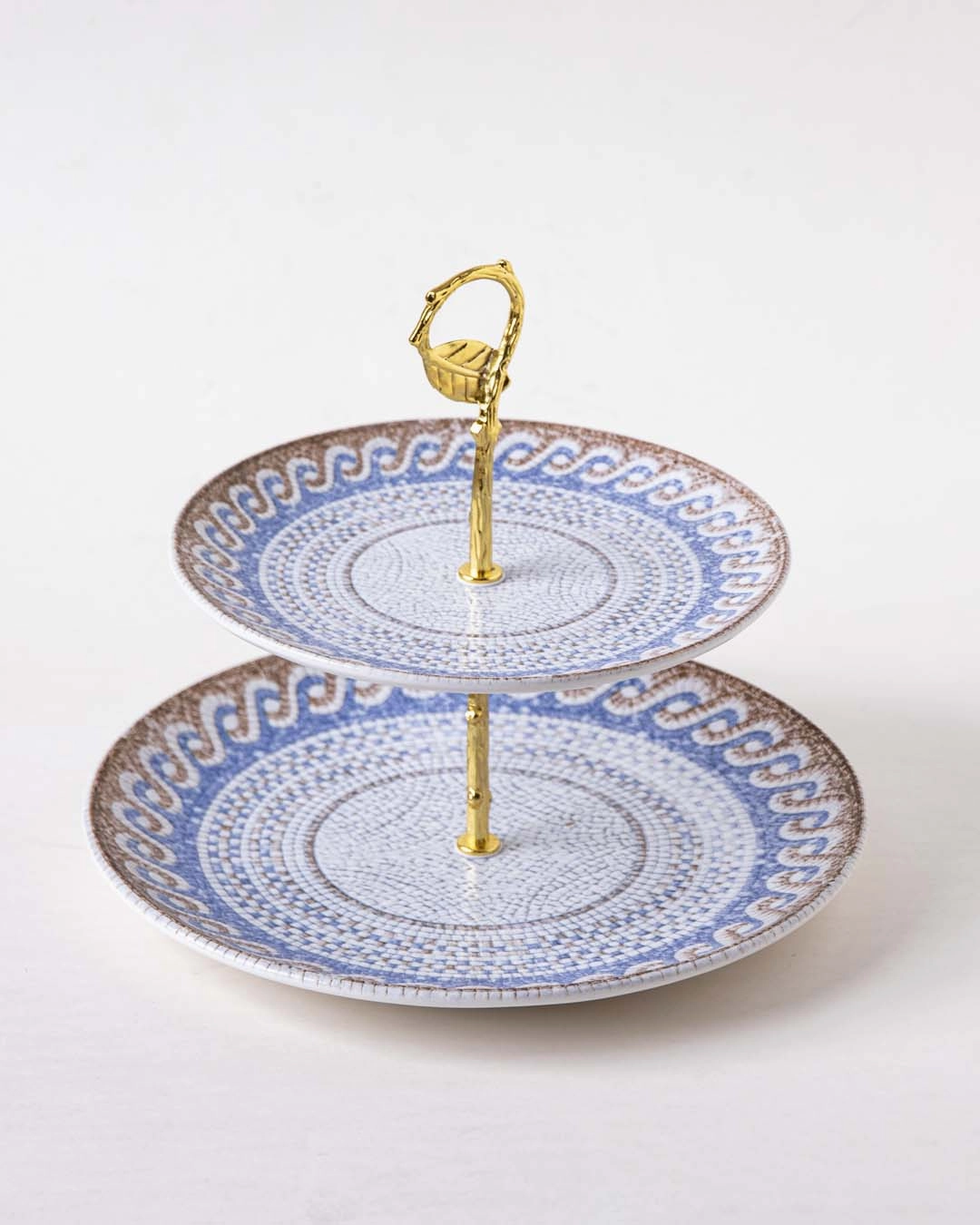Mediterranean Mosaic 2-Tier Cake Stand