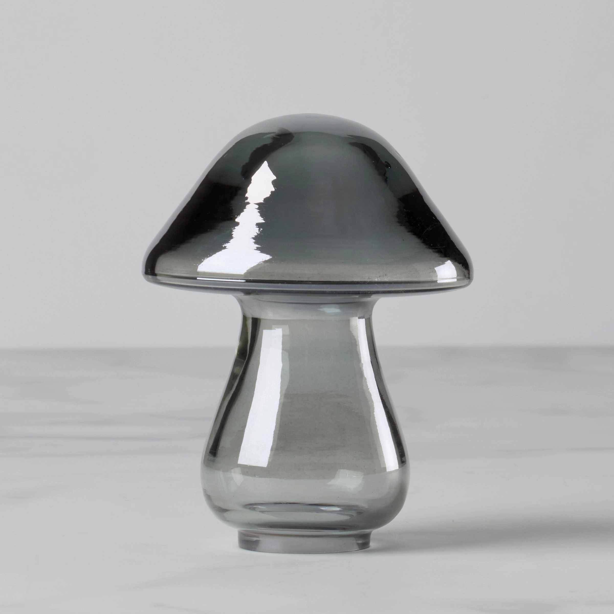 Medium Onyx Luster Glass Mushroomhalloween party decor ,outdoor halloween decor 