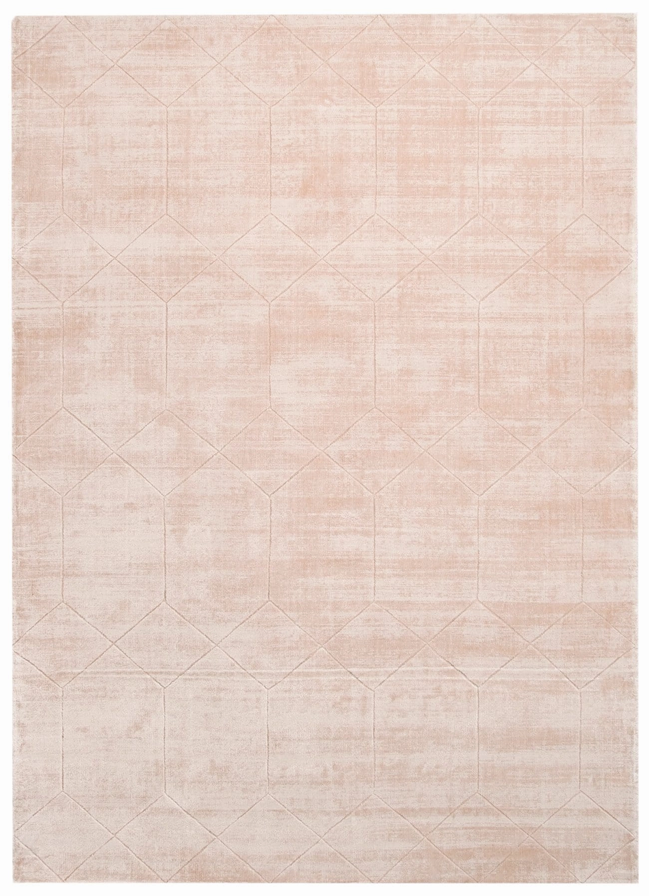 Melinda Pink Geometric Viscose Rug *NO RETURNS UNLESS FAULTYmodern color block patchwork rug