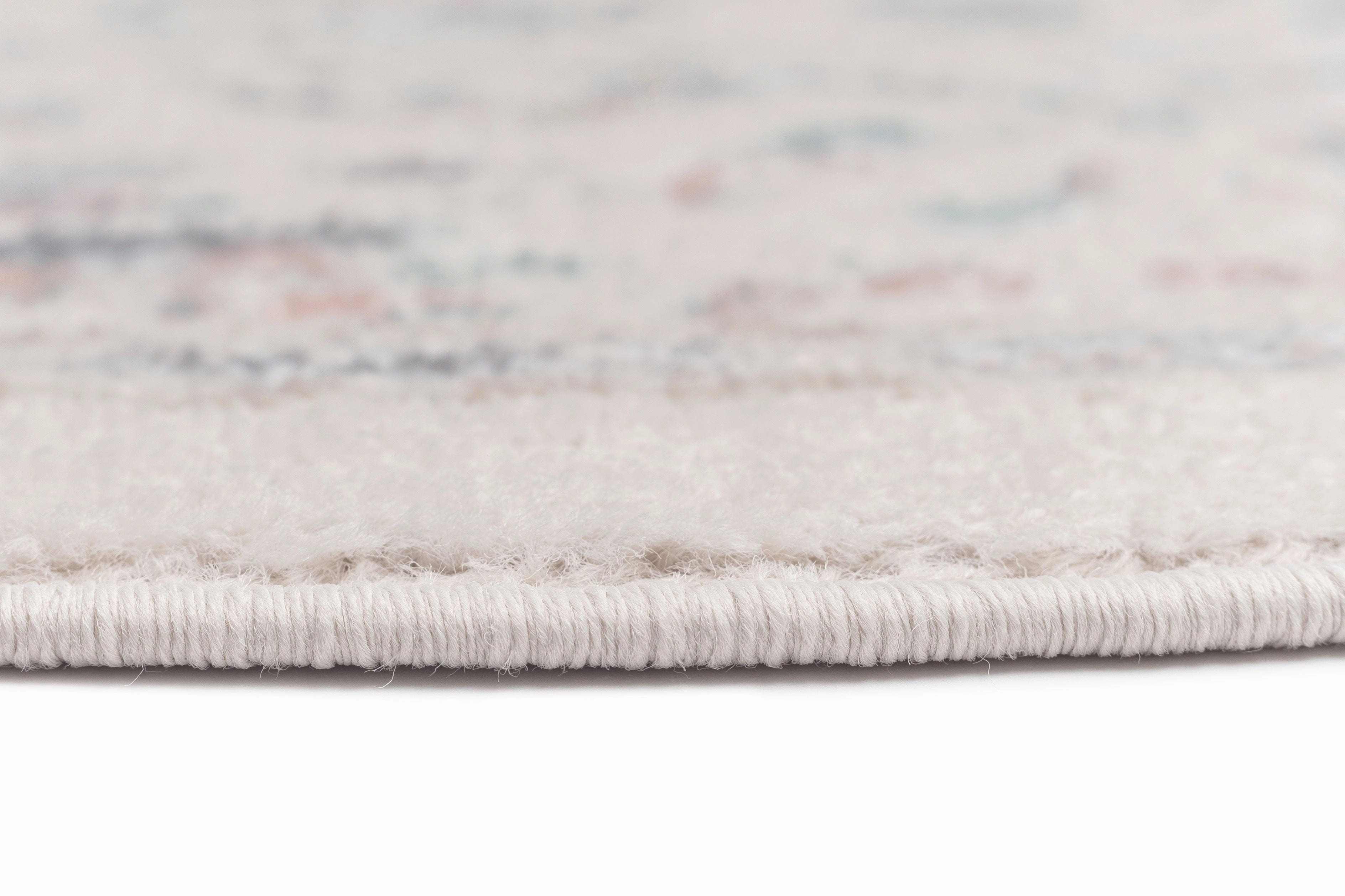 Melrose Cream and Pink Traditional Round Rug