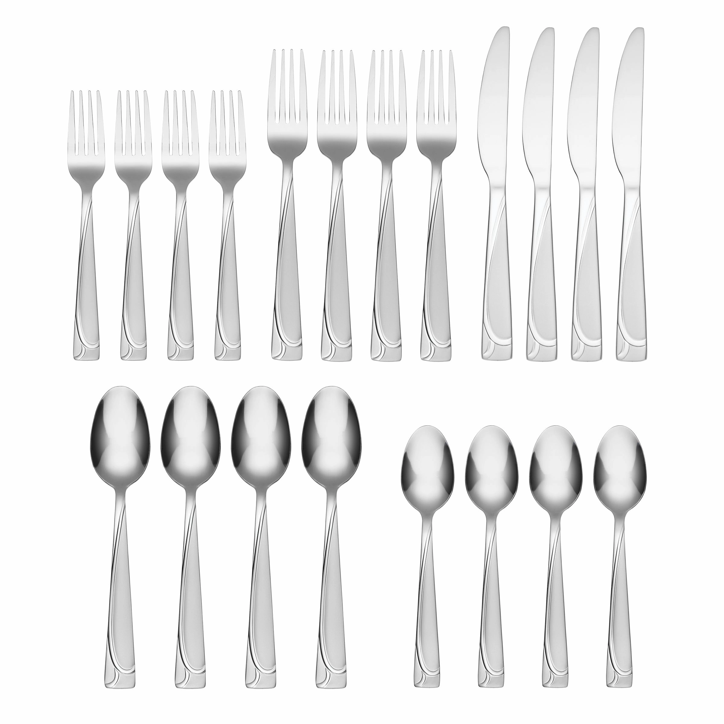 Mena Frost 20 Piece Flatware Set