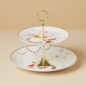 Merry Grinchmas 2-Tiered Servermodern kitchen decor ,kitchen dinner set ,dinnerware 