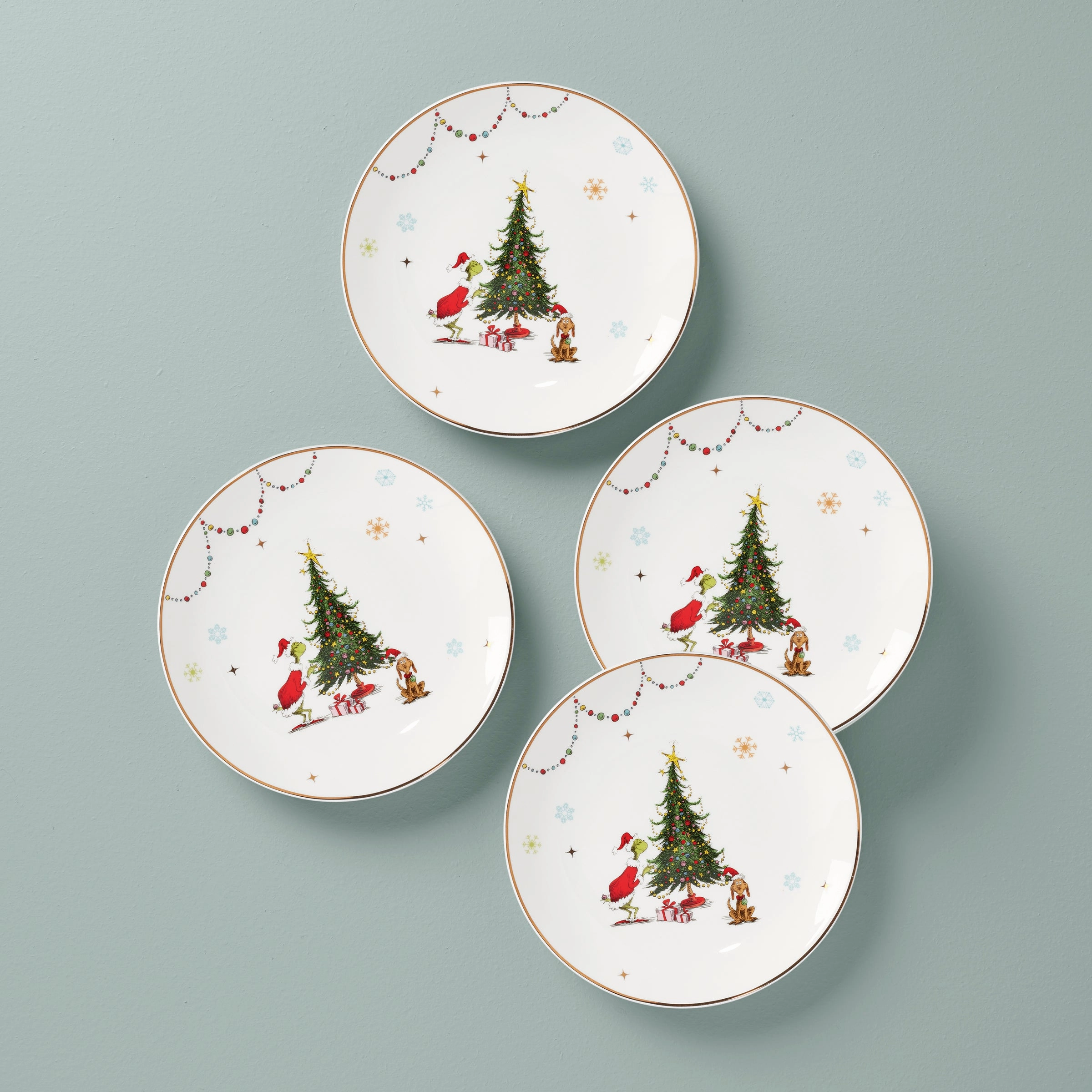 Merry Grinchmas Dinner Plates - Set of 4modern kitchen decor ,kitchen dinner set ,dinnerware 
