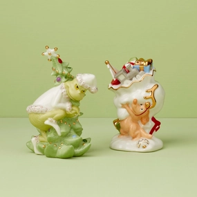 Merry Grinchmas Salt & Pepper Setafternoon tea dessert tray