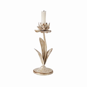 Metal Flower Taper Holder - 10" Tallnordic style desktop ornaments