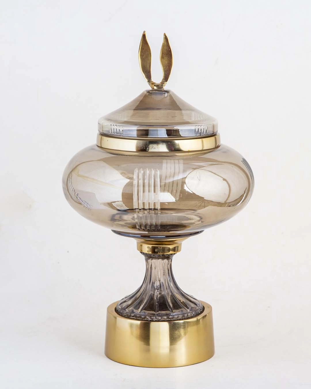 Metal Glass Candy Buffet Jar With Lid
