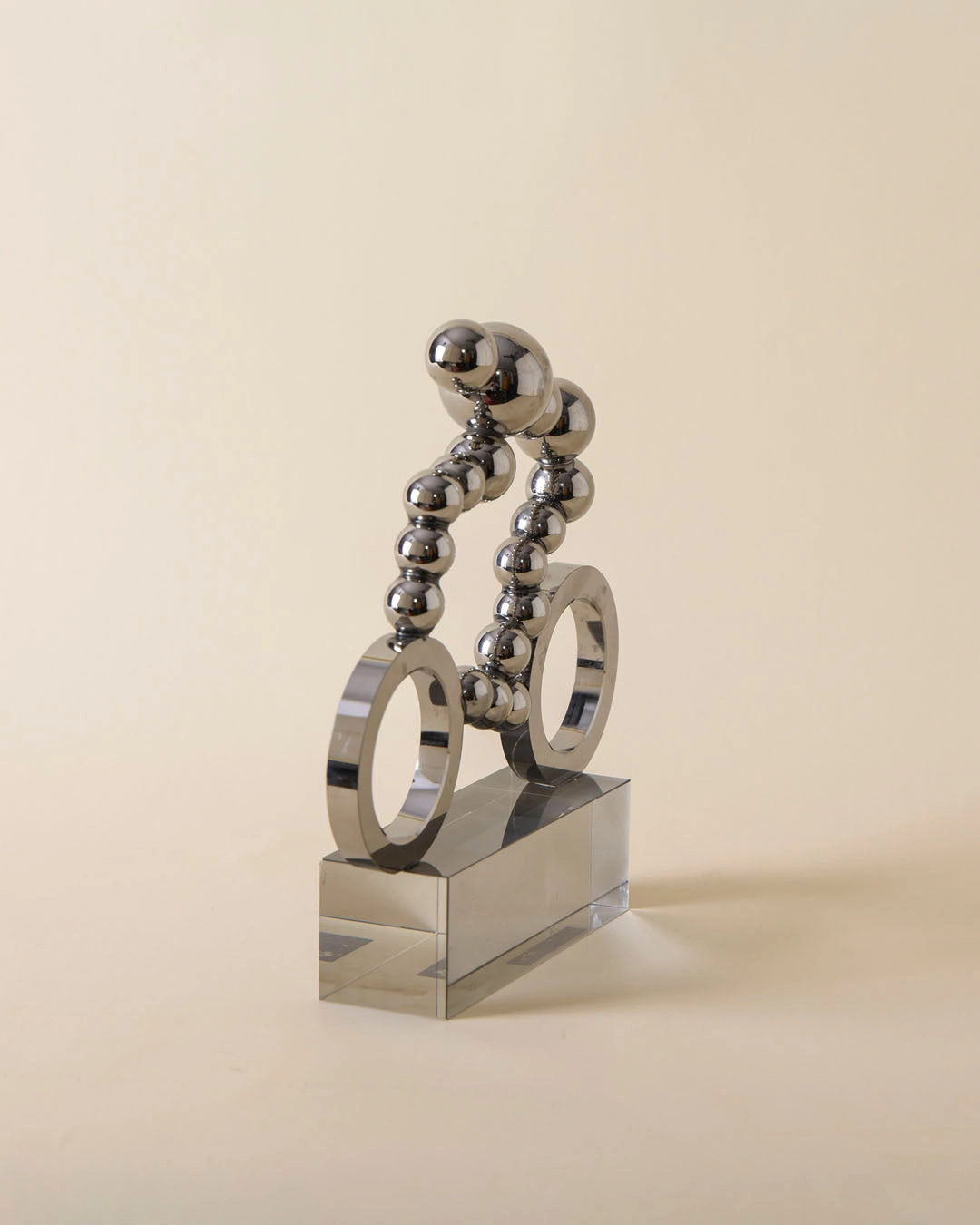 Metallic Bicycle Table Top Sculpture