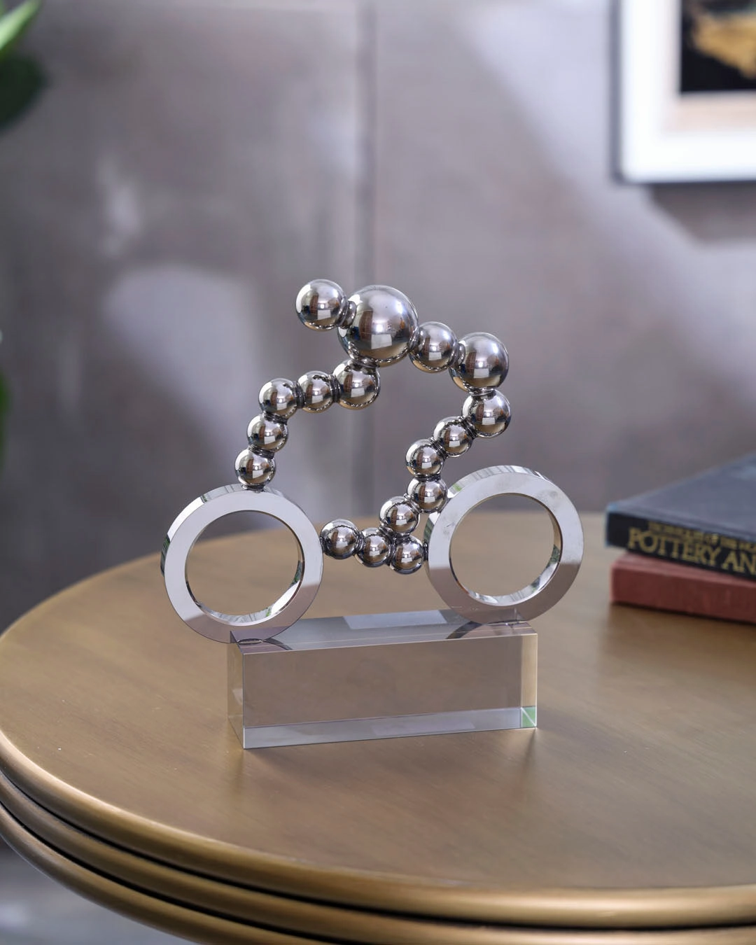Metallic Bicycle Table Top Sculpturehome decor ,wall decor 