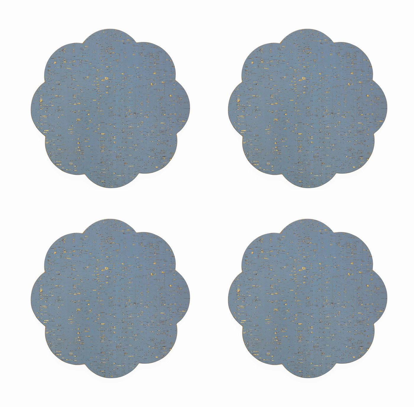 Metallic Cork Petal Placemat Set