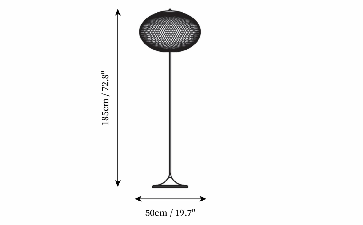 Metallic Meshwork Floor Lamp