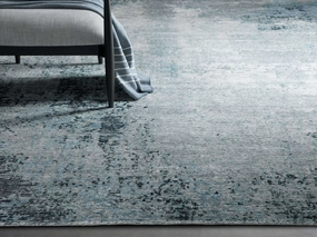 Miah Rug in Silvermodern color block patchwork rug
