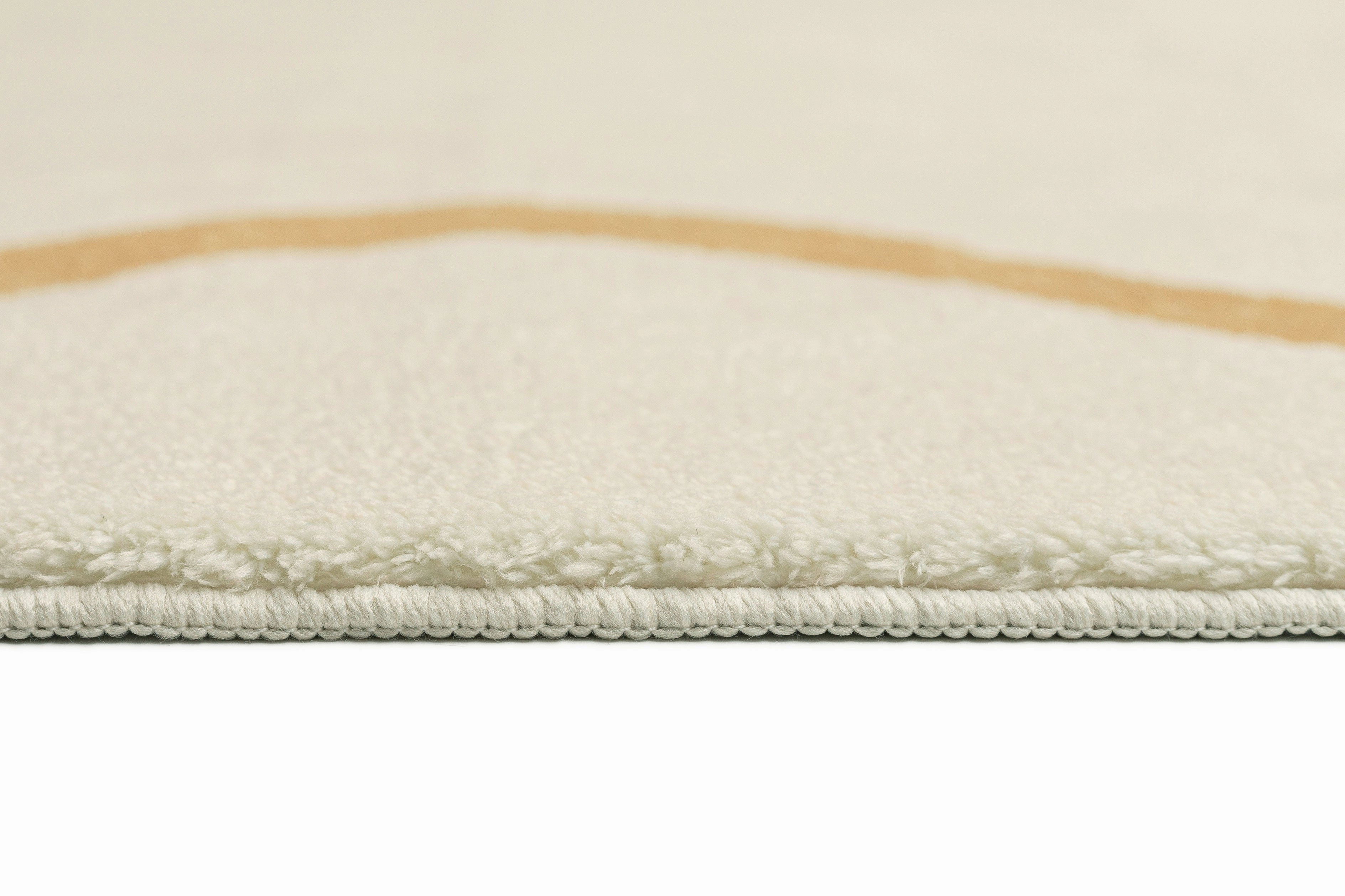 Micah Brown and Beige Wiggle Bordered Washable Rug