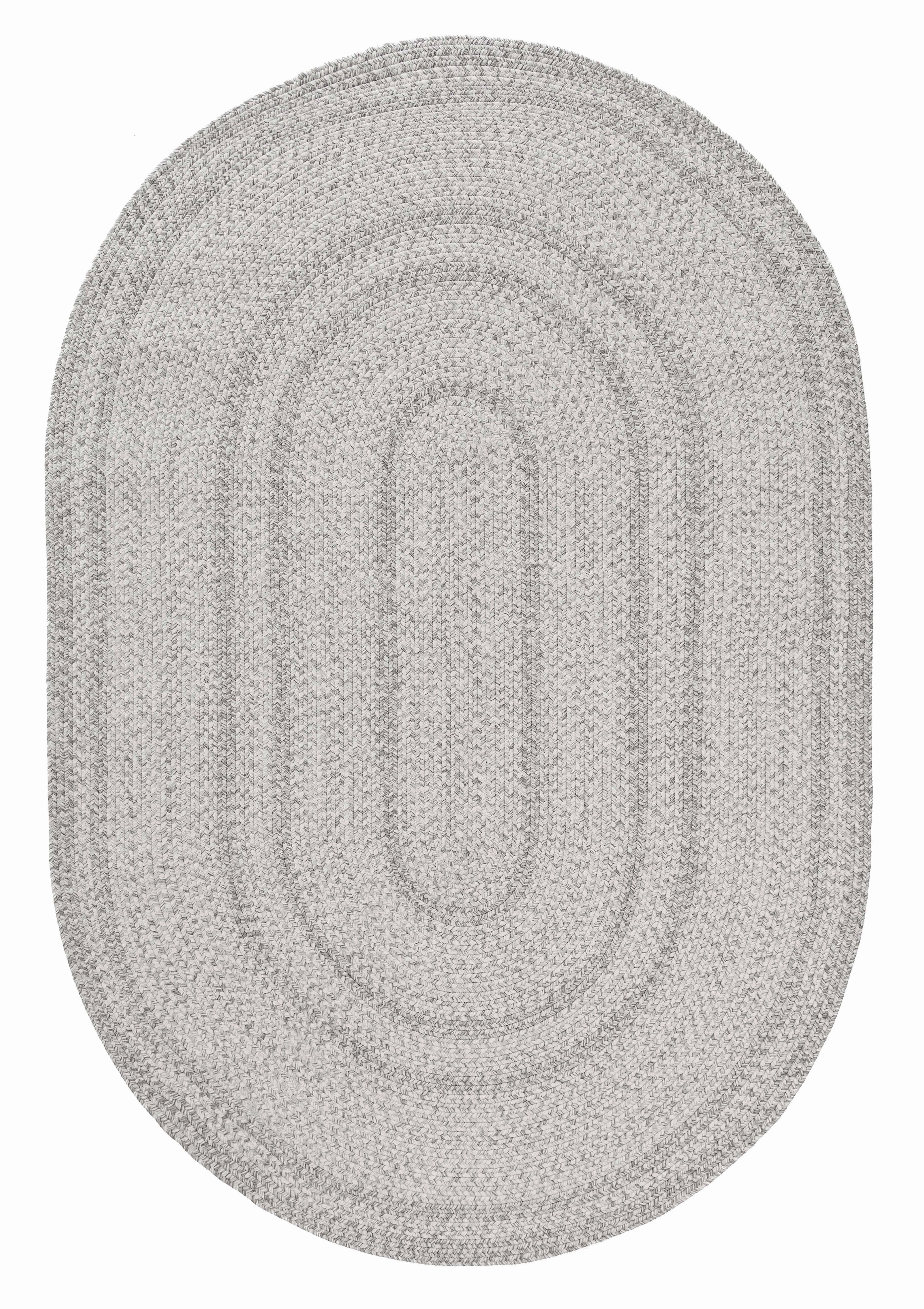 Mika Grey Braided Flatweave Indoor Outdoor Oval Rugmodern color block patchwork rug