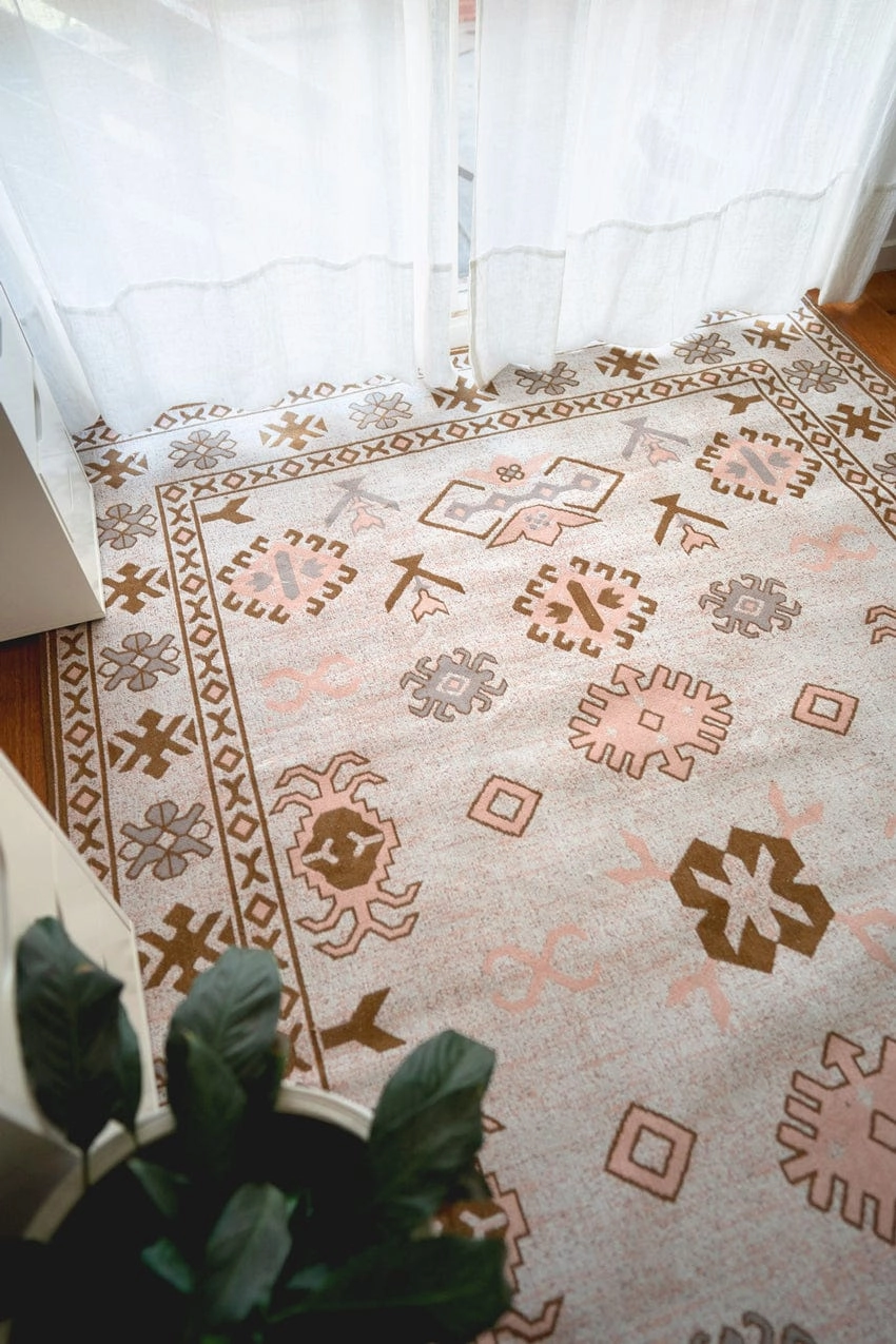 Mimi Peach and Beige Tribal Rug *NO RETURNS UNLESS FAULTY