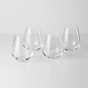 Mingle Stemless Wine Glasses - Set Of 4glass cups ,personalized mugs 