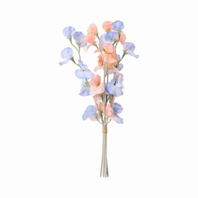 Mini Bouquet Sweet Pea Light Blue X Orangehome decor ,wall decor 
