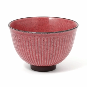 Mino Large Bowl Shinogi Redhand-painted ceramic bowl