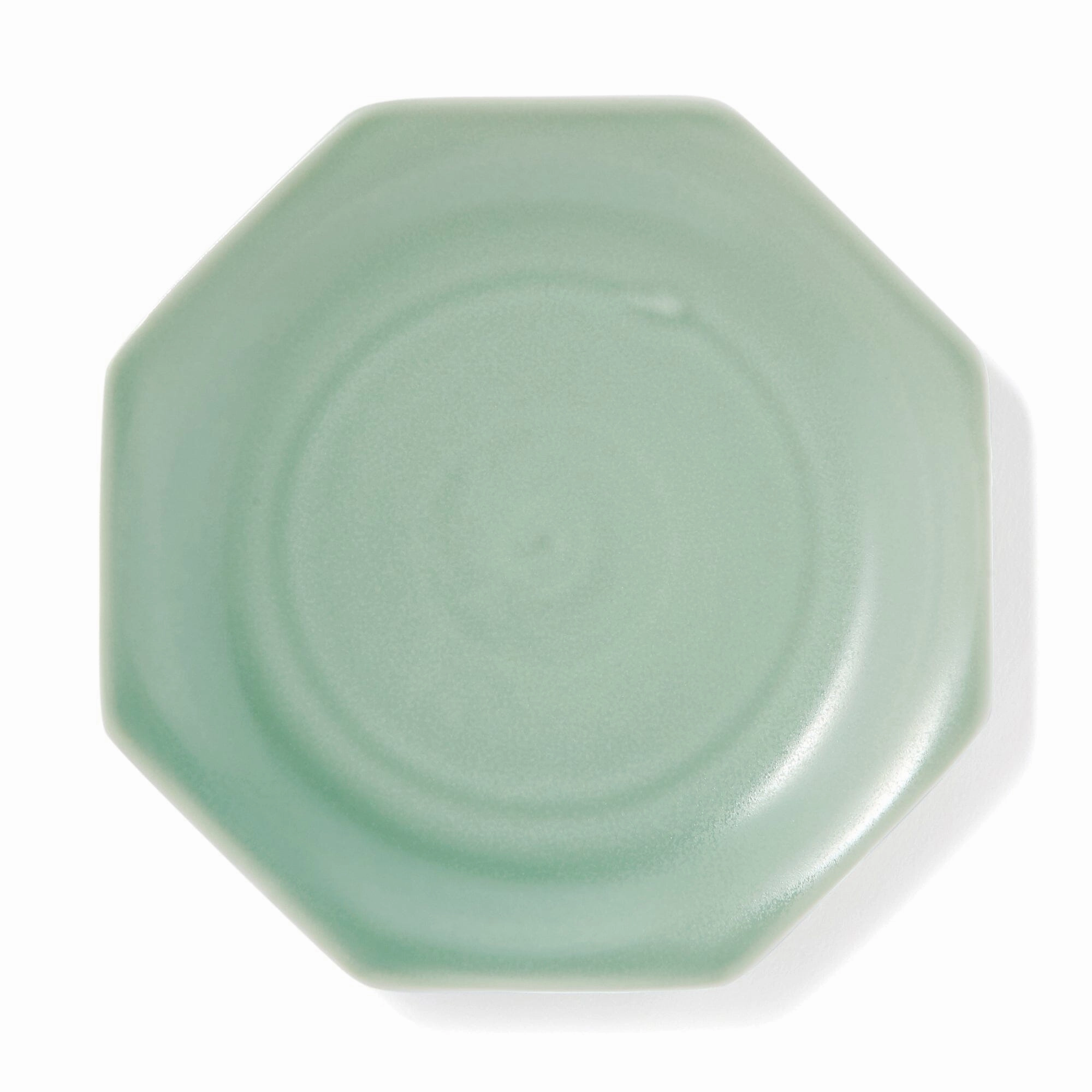 Mino Plate Octagon Greenhand-painted ceramic bowl