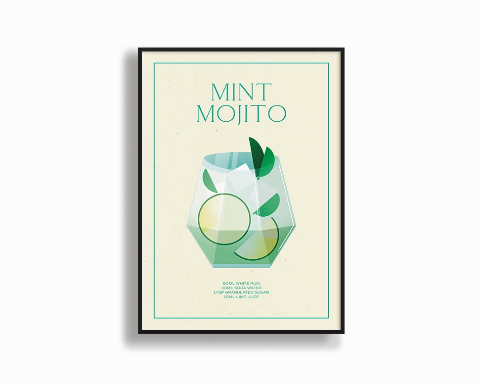 Mint Mojitomodern abstract painting decor