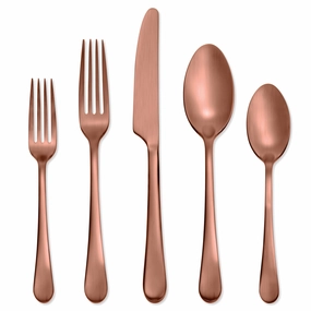 Mirabella Copper Titanium Satin 20 Piece Flatware Seteco-friendly bamboo fiber tableware set 