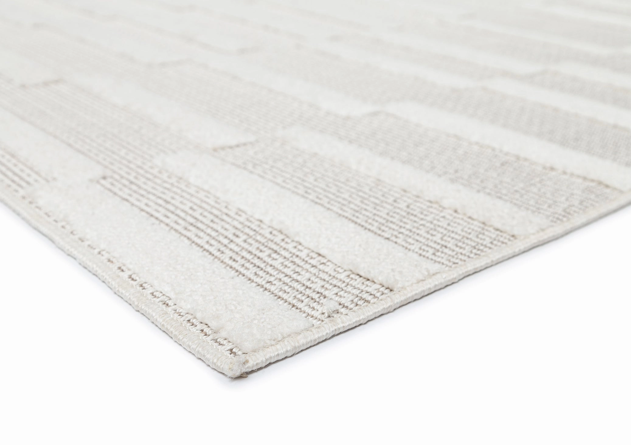 Miran Ivory Cream Striped Indoor Outdoor Rug *NO RETURNS UNLESS FAULTY