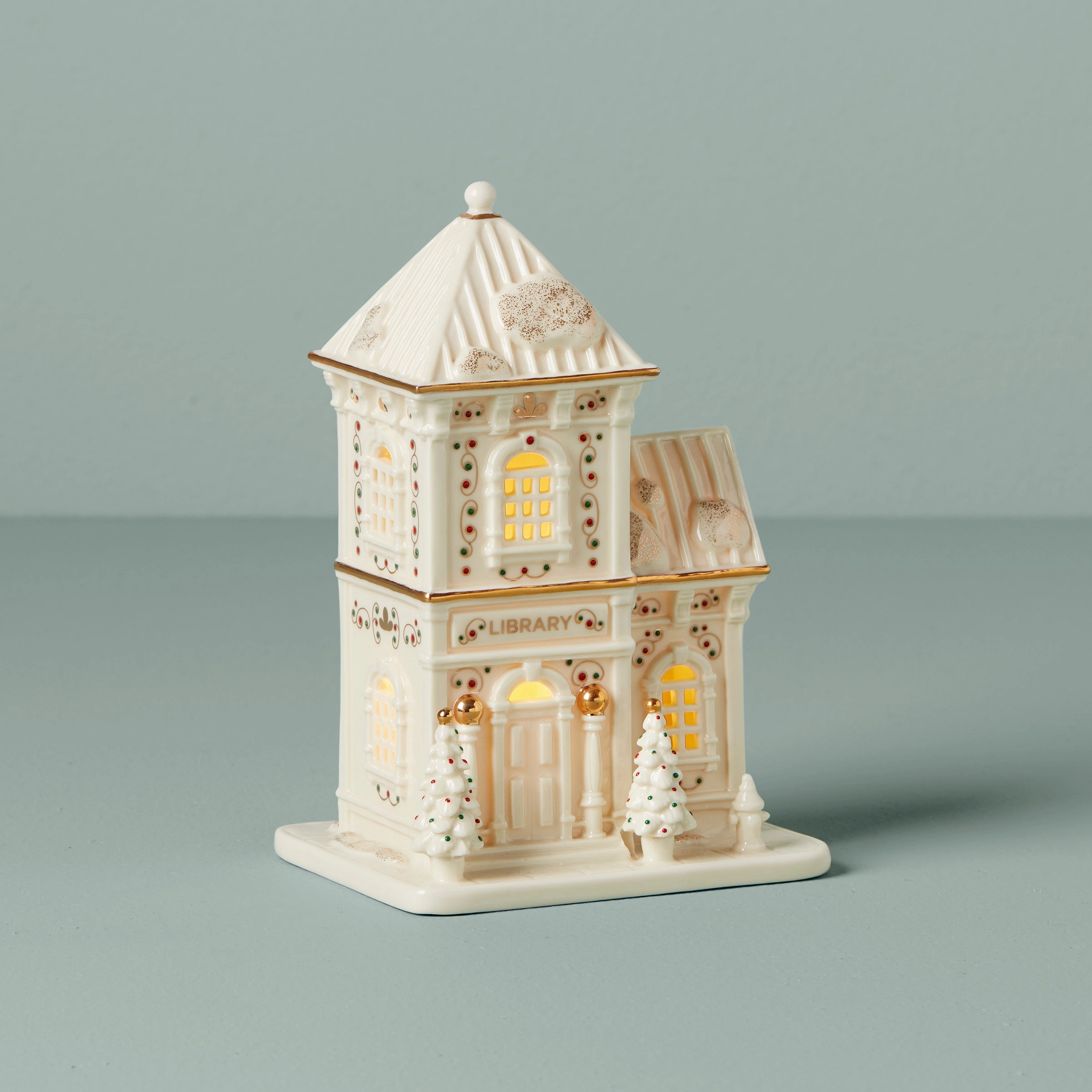 Mistletoe Park Lit Library Figurinehome decor ,wall decor 
